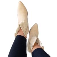 Botines de Mujer Cowboy, Antelina Beige, Camperas Casual, Tacón Bajo Goma,  Moda joven Otoño Invierno 2024 - details 1