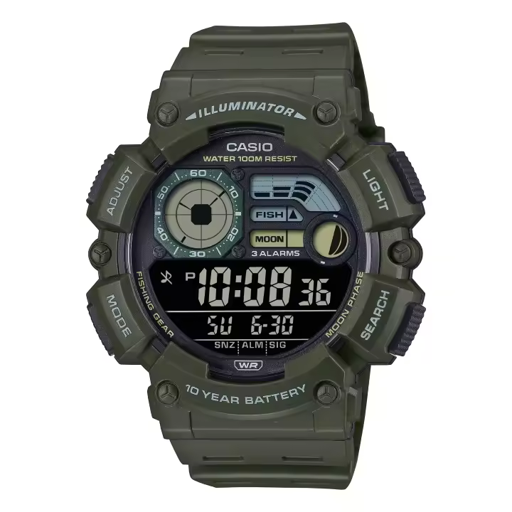 CASIO Reloj de Pulsera WS-1500H-3BV Hombre Digital Sumergible (100m) - 1