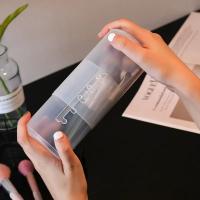 Organizador De Maquillaje Con Tapa Y Ajuste De Altura 1PC Copo De PVC Transparente Para Almacenamiento Y Exhibición De Cepillos De Maquillaje Protección Contra Polvo - details 6