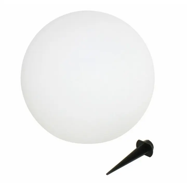 Gerimport Lámpara Solar Bola Jardín 2 Leds RGB 20 Cm - Iluminación Exterior - 1