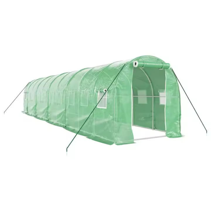 vidaXL Invernadero con Estructura Acero Invernáculo Vivero para Plantas Color Verde,  Blanco, y mas - 1