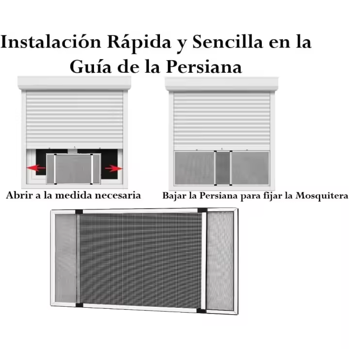 Mampara corredera retráctil anodizada altura 40x 50 cm - 1