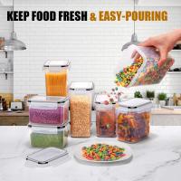 Juego De 7 Contenedores Para Alimentos BPA Free Plástico Airtight Con 10 Pegatinas Y Lápiz Caja De Almacenamiento Para La Cocina - details 5