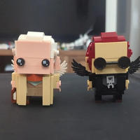 Bloques De Construcción MOC Movie Good Omens Ángeles Aziraphale Y Demonios Crowley Figuras De Acción Para Adultos Juguetes De Comedia Regalos - details 2