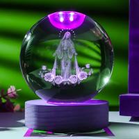 Lámpara De Cristal 3D Grabado Por Láser De La Virgen María Decoración Para El Hogar Regalos Para Mamá Y Esposa Para Devotos - details 0