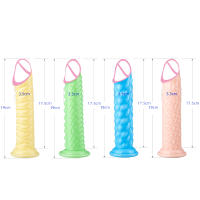 Dildo Realista De Goma Con Ventosa Para Mujeres Estimulador De Clítoris Y Masturbador Vaginal Juguetes Sexuales Para Lesbianas Tamaño 19cm X 3.5cm - details 1