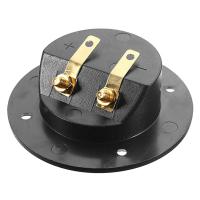 Conector De Terminales De Altavoz Para Coche 1pc Placa Redonda Doble Post De Fijación Con Tornillo Subwoofer Plug Multi-tone & Claxon Horns - details 1