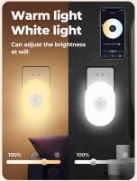 Lámpara De Pared Inteligente LED WiFi Tuya Con Sensor De Movimiento PIR Luz Nocturna Blanca Cálida Y RGB Control Remoto Por App Compatible Con Alexa Y Google Home - details 2
