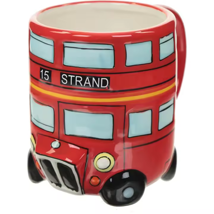 Taza de cerámica con forma de autobús para té, café y bebidas calientes. - 1