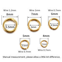 Anillos Abiertos De Acero Inoxidable Para Joyería DIY 100pcs Tamaños 4/5/6/7mm Conectores De Anillos Saltarinos - details 2