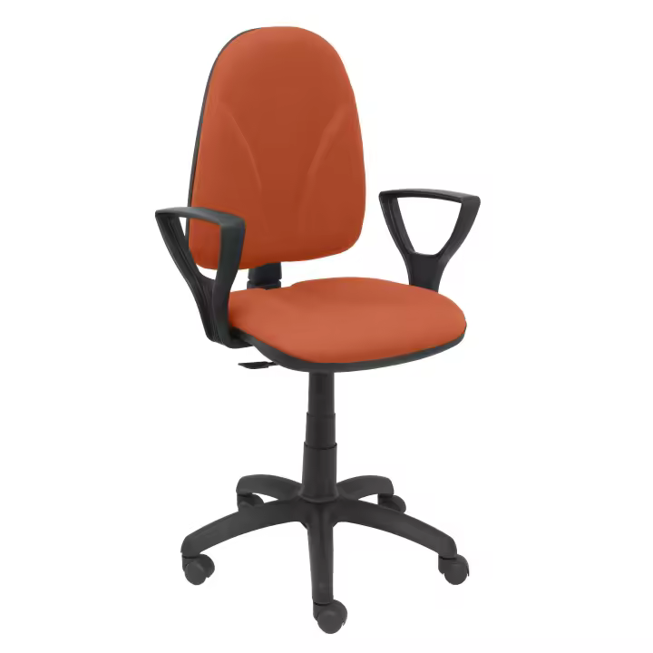 Piqueras Y Crespo Silla Algarra Ergonómica Anatómica Operativa con Brazos Fijos BALI Marrón - 1