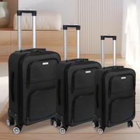 S7 STAR Juego 3 Piezas Maletas Blandas Ampliable 20+24+28 Pulgadas , Set Maletas Telas Ligeras de Viaje, Cabina Trolley Extensible con 4 Ruedas Dobles Giratorias 360, Equipaje Expandible Asa Telescópica Gran Capacidad,consigue un regalo gratis - details 0