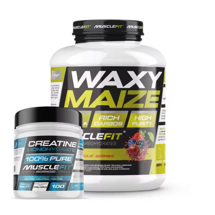 Pack Intra-Entreno Waxy Waize 2kg (varios sabores) + Creatina 300g (neutra) - Musclefit│MUSCLECULT - 1