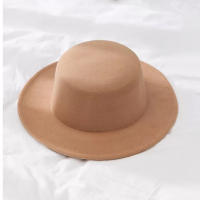 Clásico Sombrero De Paja Sólida Para Hombres Y Mujeres Mezcla De Lana Artificial Sombrero De Paseo Ancho Estilo Jazz Derby Plano Para Iglesia Casual Unisex - details 8