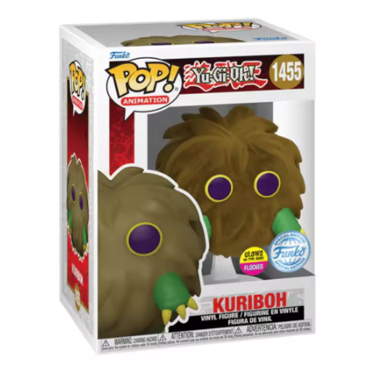 Funko Pop  Kuriboh (1455)  Yu-Gi-Oh!  Flocked y Brilla en la oscuridad - 1