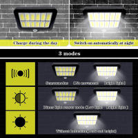 Lámpara Solar Exterior 160LED Con Iluminación De Pared Dividida Impermeable Para Decoración De Jardín Seguridad De Calle Emergencia Moderna ABS Solar - details 6
