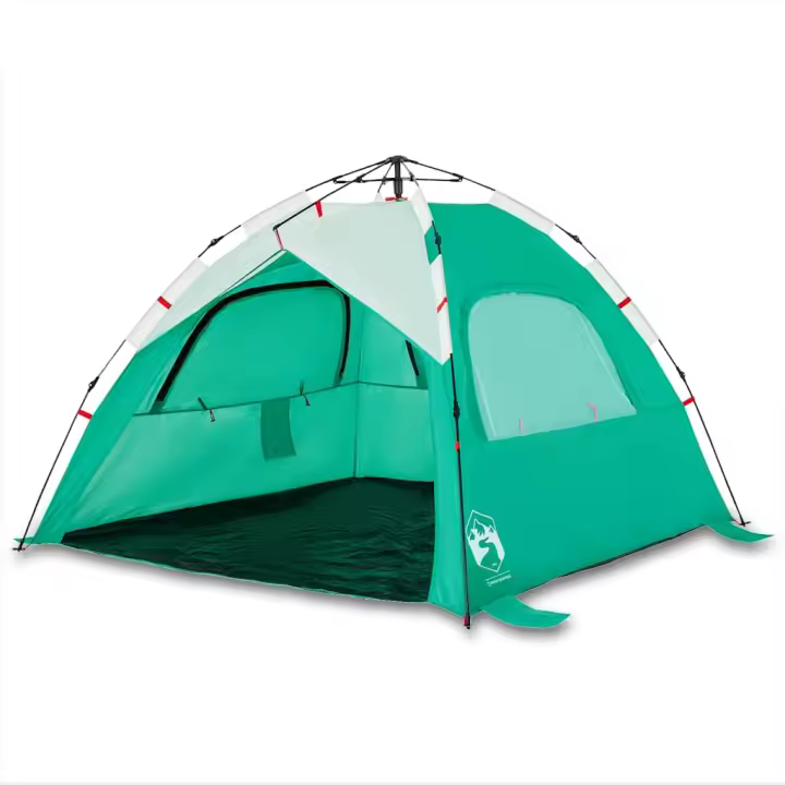 vidaXL Tienda de playa 3 personas impermeable apertura rápida Color azure blue,  Gris,  Verde mar y mas - 1