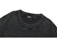 Camiseta Negra Washed Para Hombres 2024 Estilo Harajuku Streetwear Con Diseño Rojo Cara Vintage Coton Unisex Tops Hipster Y2K - details 6