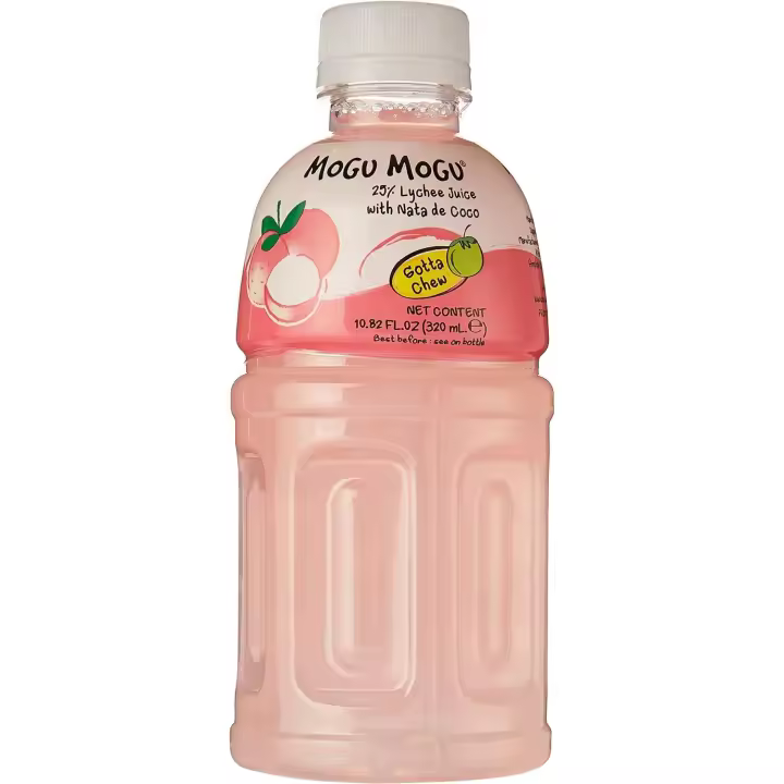 Mogu Mogu Lichi - 12 Bebidas de 320 ml  Con Topping De Gelatina Para Masticar Sin Parar - 1