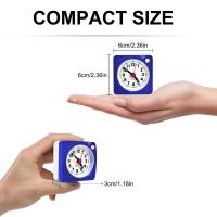 Pequeño para Mesita de Noche, sin Tictac, funciona con Pilas, Reloj analógico Silencioso para dormitorio, mochilero, con función de Repetición y Luz Nocturna - details 0