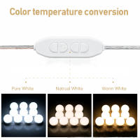 Luz De Espejo Con 10 Luces LED Para Maquillaje USB Iluminación Dimmable Para Mesa De Vestir Baño Luz De Ventana Para Espejo - details 8