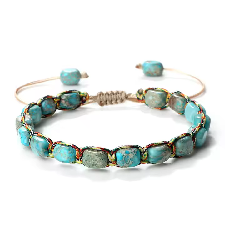 Pulsera Bohemia Imperial Con Piedras Y Borlas Hechas a Mano Pulsera De Cuerda Para Amigos Joyería Vintage Diseño Estrán - 1
