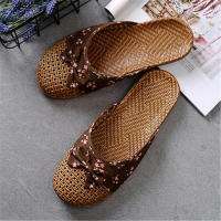 Sandalias De Verano Para Mujer Pantuflas De Playa Transpirables De Lino Plataforma Baja Casual Con Lazo Zapatos De Tacón Plano - details 4
