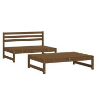 vidaXL Juego de muebles de jardín 2 pzas madera maciza de pino Pino natural, Pino blanco, Pino gris Conjunto Terraza Muebles Jardín Exterior Juego de Muebles de jardín Mueble Jardín Exterior Muebles de Salon Exterior - details 3