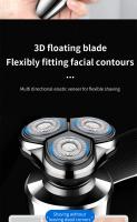 Afeitadora Eléctrica Recargable Para Hombres Cuchillo De Afeitar Portátil Flotante Tres Puntas Lavable Con Agua - details 5
