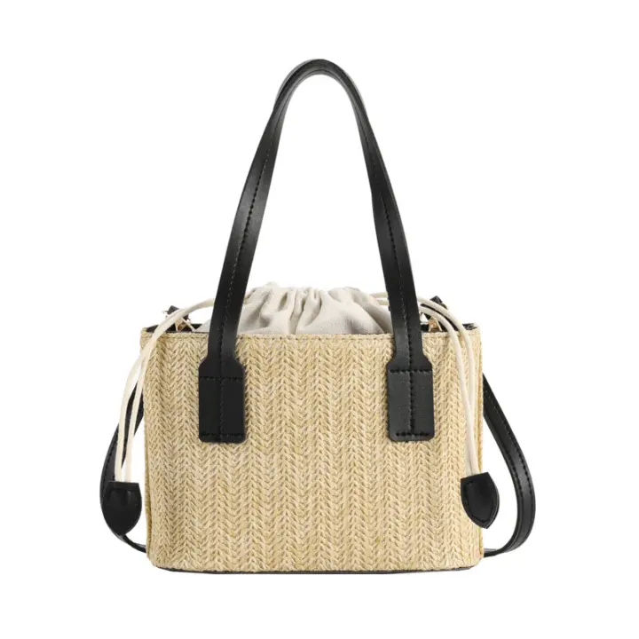 Bolso de Ratán, Bolso de hombro,Bolso de Playa Bolso de Verano, Bolso de hombro Bolso de ASA superior Bolso - 1