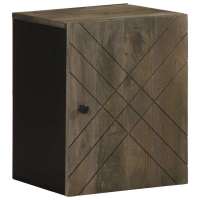 vidaXL Mueble de baño de pared de madera maciza mango negro 38x33x48cm - details 0