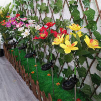 Lámpara Solar De Orquídea Con 7 Cabezas Para Jardín Exterior Decorativa LED Para Patio De Casa Luces Para Atril Y Calle Decoración De Navidad - details 8