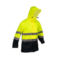Cofan Chaqueta de alta visibilidad con cierre de cremallera | Chaqueta de lluvia en color: amarillo y azul | Tamaño: S, M, L, XL, XXL, XXXL| Chaqueta impermeable - details 2