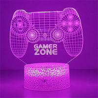 Lámpara De Noche GAMER 3D LED RGB Para Decoración De Habitación Y Gaming Iluminación Personalizada Para Niños Luz De Mesa Para Dormitorio - details 5