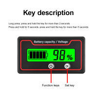 Indicador De Capacidad De Batería De Plomo-Acido Y Litio Digital Voltímetro De Voltaje Para Coche Y Motocicleta 9-120V Medidor De Tensión - details 1