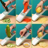 Cortador De Verduras Multifuncional En Acero Inoxidable Herramienta De Cocina Para Patatas Y Pepinos Ecológica Y Resistente - details 9