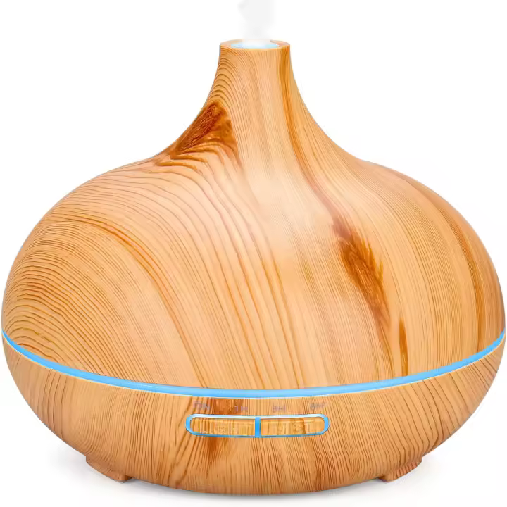 Difusor de aceite esencial Humidificador de aromaterapia ultrasónico de 500ml, difusor de aroma con Niebla fría, LED de 7 Colores, temporizador de 4, ambientador, humidificador, Hogar, oficin, etc. - 1