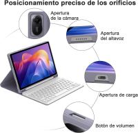 FGNS Funda con Teclado Español Ñ para Xiaomi Redmi Pad 2 (2025) & SE (2023) 11"(No se puede utilizar para Redmi Pad 2 pro 12.1''), Magneticamente Desmontable Bluetooth Teclado Compatible con  Redmi Pad 2 / SE 11 Pulgadas, - details 5