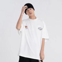 Camiseta De Algodón Coreano Para Hombre Estampada De Dibujos Animados Veraniega Tendencia Y2k Retro Estilo Callejero Mitad Manga Tops Transpirable Ligera Secado Rápido Protección Solar Sostenible Sin Arrugas - details 3