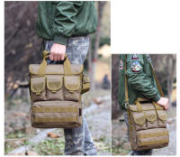 Bolsa Táctica Para Hombres De Exterior Con Sistema MOLLE En Tela De Nylon Camuflada Monedero De Hombro Para Deportes Herramientas Viaje Bolsa De Mano - details 7