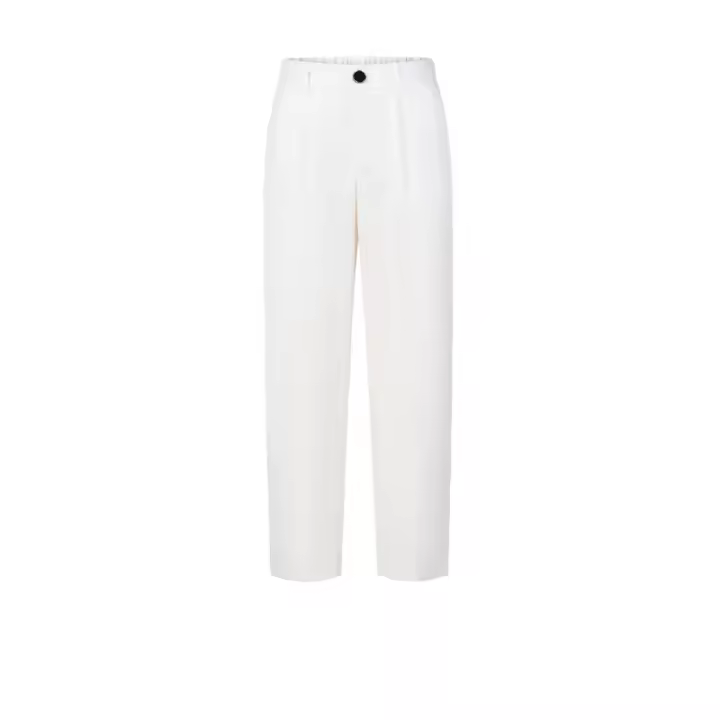 Pantalones De Boda Para Niños Slim Fit Preppy Style Polyester Viscosa Blanco Formales Para Fiesta Y Escuela Talla Verdadera - 1