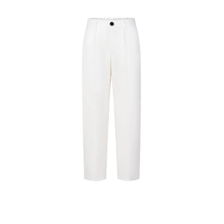 Pantalones De Boda Para Niños Slim Fit Preppy Style Polyester Viscosa Blanco Formales Para Fiesta Y Escuela Talla Verdadera - 1