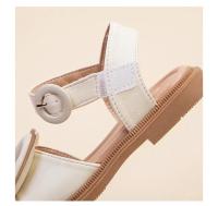 Sandalias De Verano Para Niñas Con Lazo Correas Caucho Suave Bajo Tobillo Versátiles Sandalias De Playa Moda Niños Tallas 4-6Años - details 12