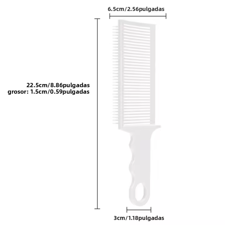 Cepillo De Paseo Profesional Para Peluquero 1PC Comb De Corte De Pelo Para Hombres Resistente Al Calor Con Blending Flat Top - 1