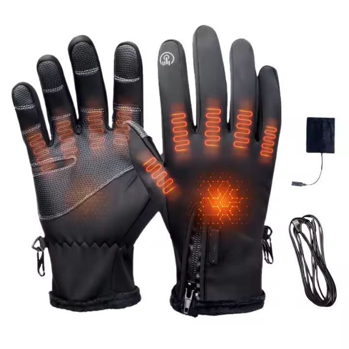 Guantes calefactables recargables genéricos para hombres y mujeres |   3 niveles de calor ajustables, compatible con pantalla táctil, resistente al agua - 1