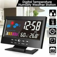 Reloj De Alarma Estación Meteorológica Pantalla Color De Pantalla Individuo Y Exterior Temperatura Humedad Voz Activada Reloj - details 5
