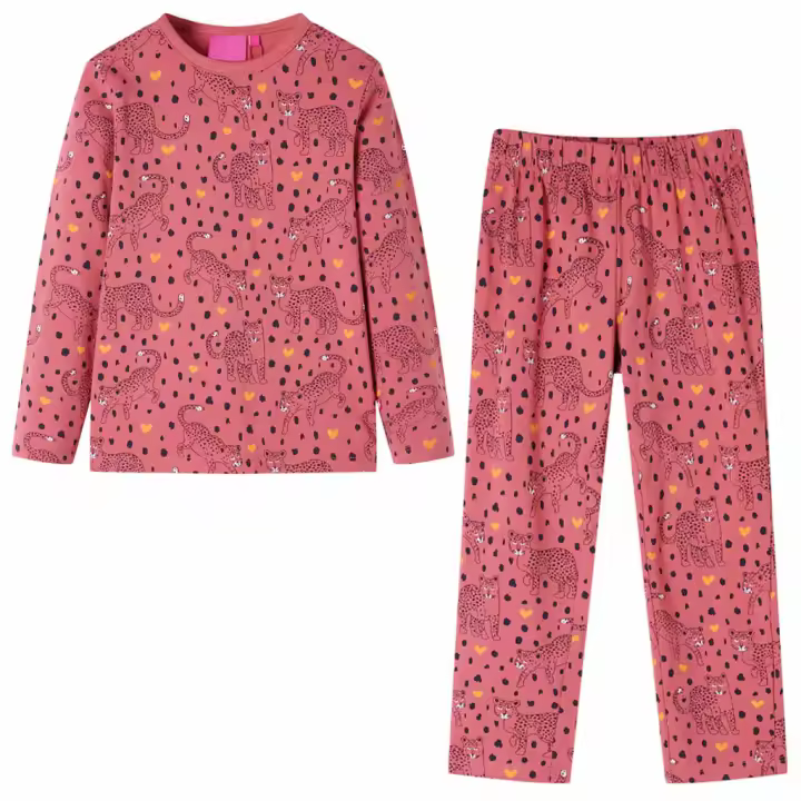 Pijama infantil de manga larga rosa viejo 92 - 1