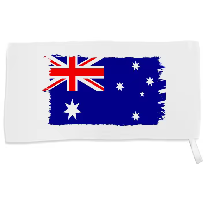 MERCHANDMANIA TOALLA PEQUEÑA ABSORBENTE bandera australia pais gobierno australiano suave personalizada con cinta elastica - 1