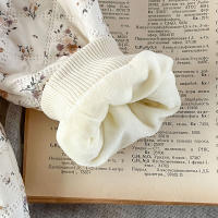 Rompeveranos Para Bebé Niña Con Sombrero Y Acolchado De Pelo Estampado Floral Estilo Coreano Invierno Cierre De Cremallera Longitud Completa - details 12