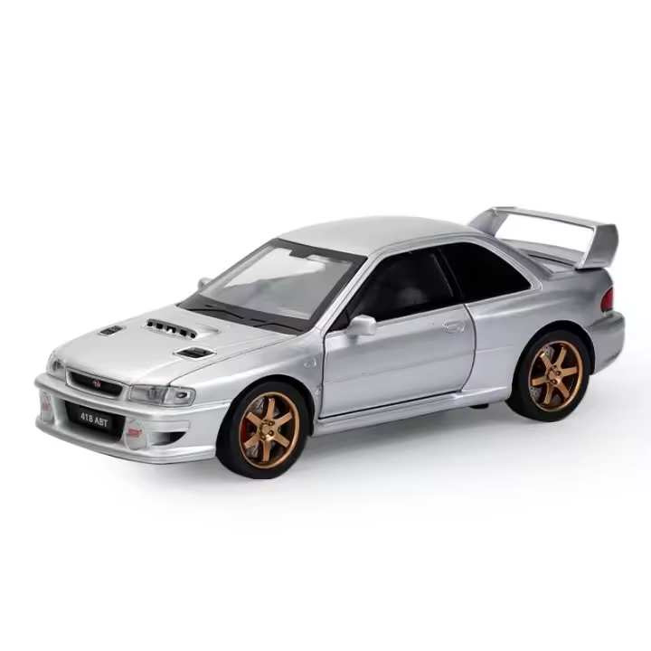 Coche De Deportes Subaru Impreza JKM 1:32 En Miniatura De Aleación Con Sonido Y Luz Coche Diecast Metal Para Niños Regalos Vehículos - 1